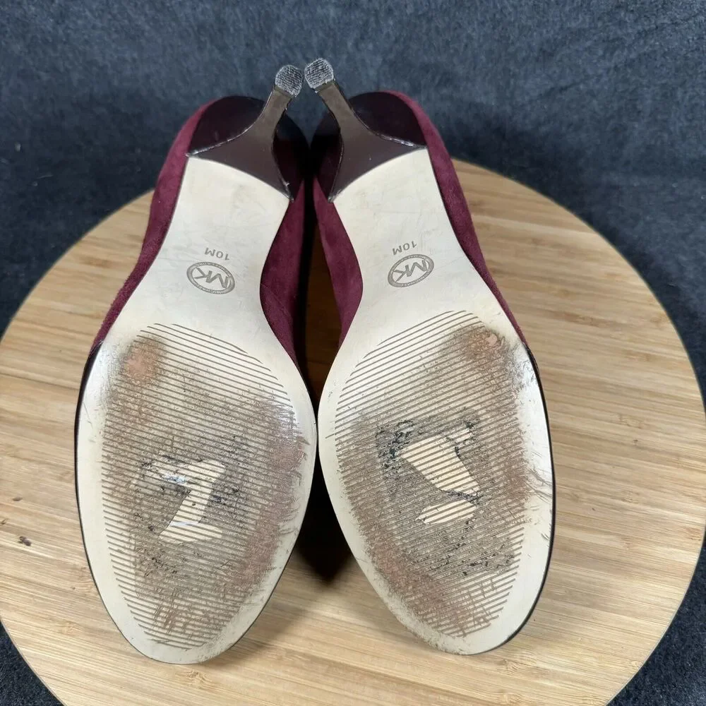 Michael Kors Stiletto Pumps Heels Womens 10.5 M Red Suede‎